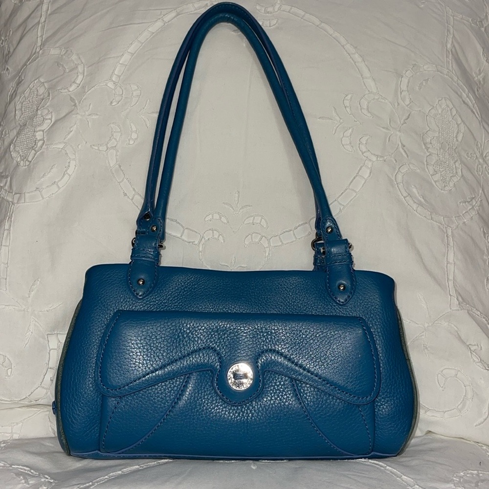 Cole Haan Blue Leather Shoulder Bag
